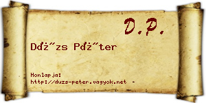 Dúzs Péter névjegykártya